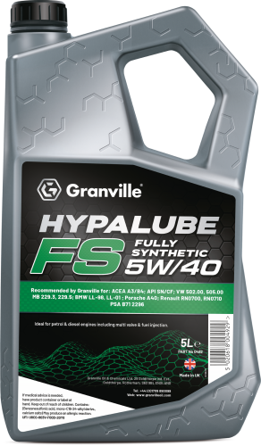 Granville 5 Litre 5W/40 Hypalube Fully Synthetic Engine Oil (FS) 0492GRAN - 0492_BGRANVILLE_HYPALUBE_FS.png