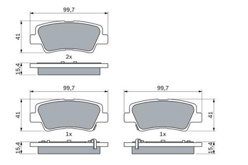 Bosch Rear Disc Brake Pad Set Hyundai Toyota Kia Ssangyong BP1478 986494557 - 0986494557DRFRWHCO00MM.jpg