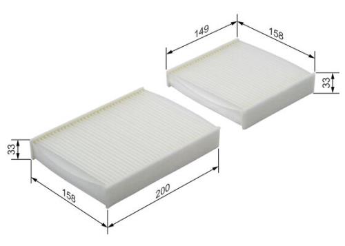 Bosch Car Cabin Filter Air Particulate Filter M2136 (Citroen Peugeot) 1987432136 - 1987432136PHANWHCO00MM.jpg