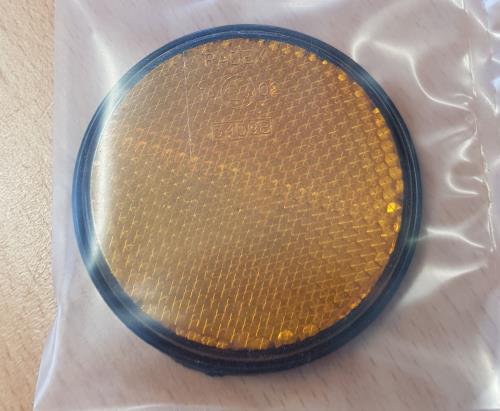 BTP 60mm Round Amber Reflector Self Adhesive Fixing BE916/SABTP - 20180726_112528.jpg