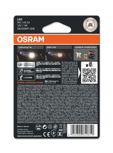 Osram LEDriving SL W5W White LED replacement for W5W Bulb 2825DWP - 2825DWPImage4.jpg