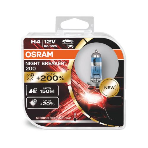 Osram NIGHT BREAKER 200 H4 Halogen Light Bulbs (On Road) 64193NB200 - 64193NB200Image1.jpg