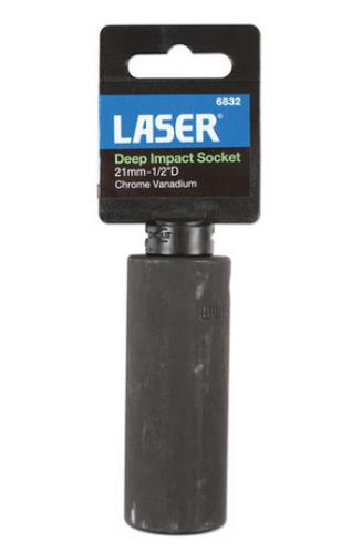 Laser Tools Deep Impact Socket 1/2 Inch Drive 21mm 6832LT - 6832Image1.jpg