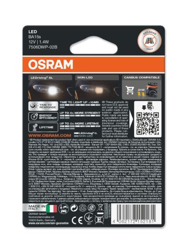 Osram LEDriving SL P21W White replacement for P21W Bulb 7506DWP - 7506DWPImage4.jpg