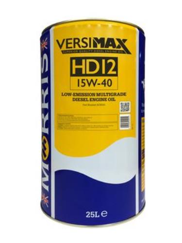 Morris VERSIMAX HD12 15W-40 DIESEL ENGINE OIL 25 Litres ACK025-MOR - ACK025Morris_25L_Tin_-_NEW_Versimax_HD12.jpg