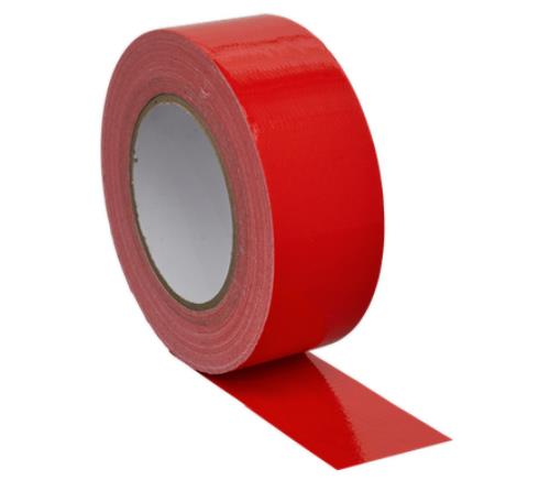 Sealey Duct Tape 50mm x 50m Red Gloss DTR - DTRImage1.jpg