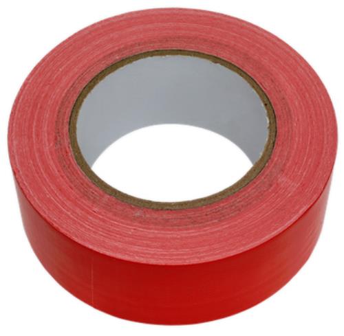 Sealey Duct Tape 50mm x 50m Red Gloss DTR - DTRImage2.jpg