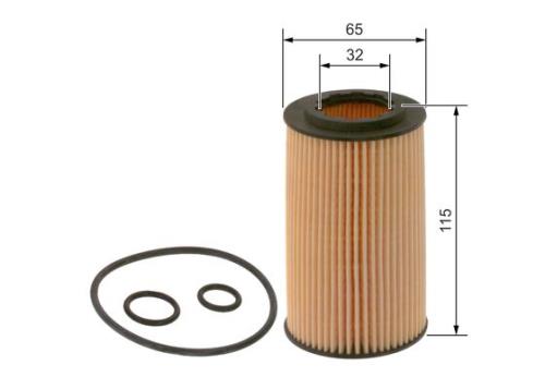 Bosch Car Oil Filter Element (Oil Filter Insert) with seals P7112 F026407112 - F026407112PHANWHCO00MM.jpg