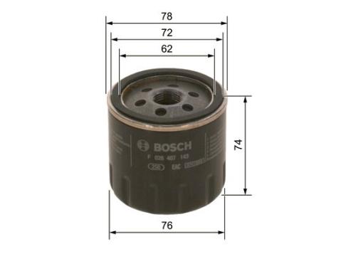 Bosch Car Screw In Oil Filter (Audi Ford Seat Skoda VW) P7143 F026407143 - F026407143PHANWHCO00MM.jpg
