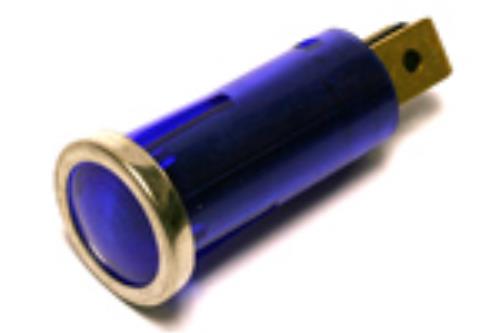 Grayston Blue Small Warning Light with Chrome Beze 12v 1.5w GE333BGRAY - GE333B.jpg