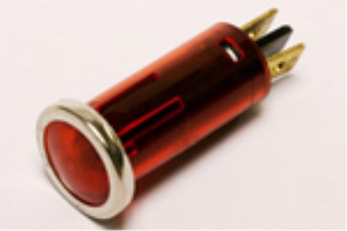 Grayston Red Small Warning Light with Chrome Beze 12v 1.5w GE333RGRAY - GE333RImage1.jpg