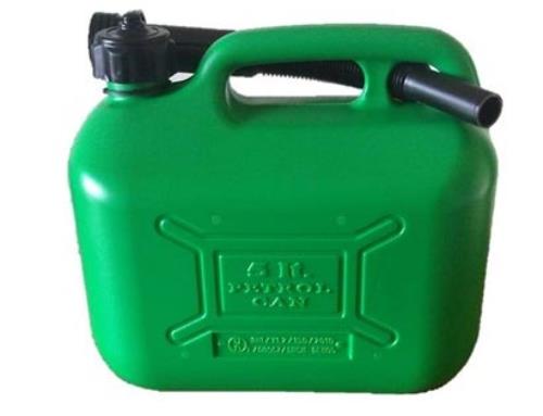 Cosmos Unleaded Fuel Can Green Plastic 5 Litres 03105A - Green5LitrePetrolCan.jpg