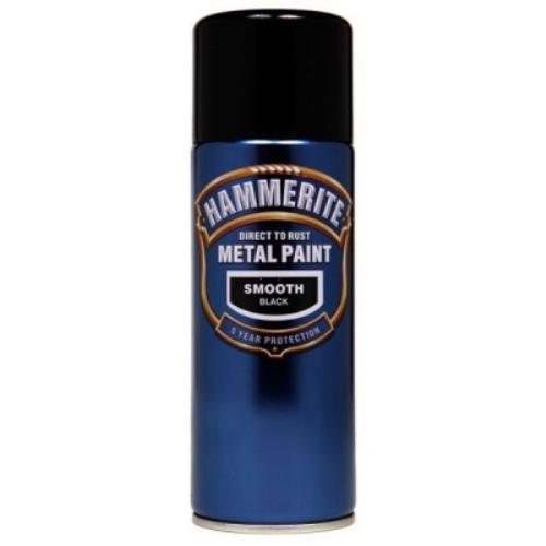 Hammerite SMOOTH BLACK METAL PAINT 400ML HAM5092965 - HAM5092965.jpg