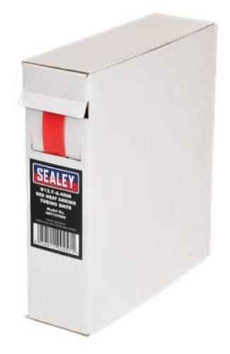 Sealey 8m Ø12.7-6.4mm Red Heat Shrink Tubing HST12708R-SEA - HST12708RImage1.jpg