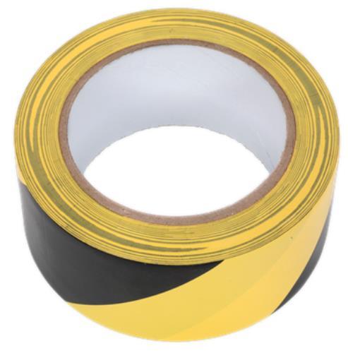 Sealey Hazard Warning Tape 50mm x 33m Black/Yellow HWTBY - HWTBYImage2.jpg