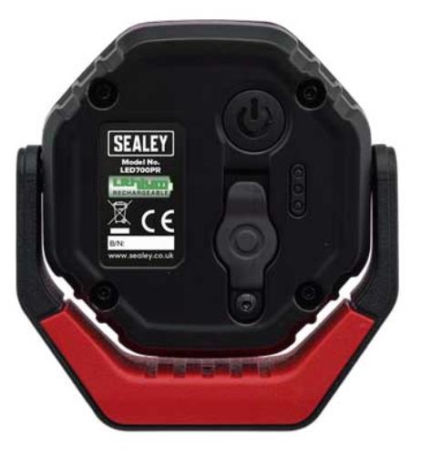 Sealey 360° 7W LED Rechargeable Pocket Floodlight with Magnet Red LED700PR-SEA - LED700PRImage4.jpg