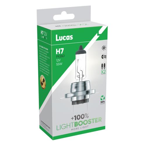 Lucas 2x LLX H7 +100% TR 12v 55w Light Booster Upgrade Bulbs LLXH7100TR - LLXH7100TR_Lucas_H7_Image_100_01.jpg