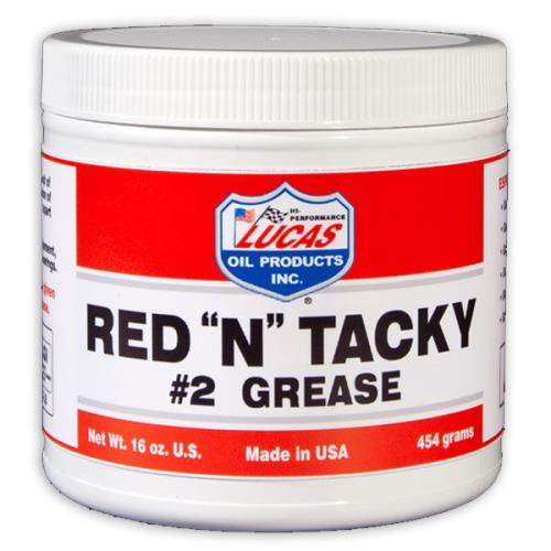 Lucas RED and TACKY GREASE TUB 1lb #2 Grease LUO10574 - LOU10574.jpg