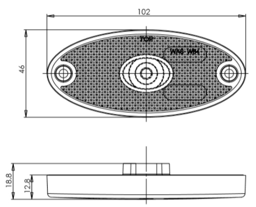 Maypole 12-24V Slimline Oval LED Front Marker Lamp 1m QC Cable MP1656BQ - MP1656BQImage2.png