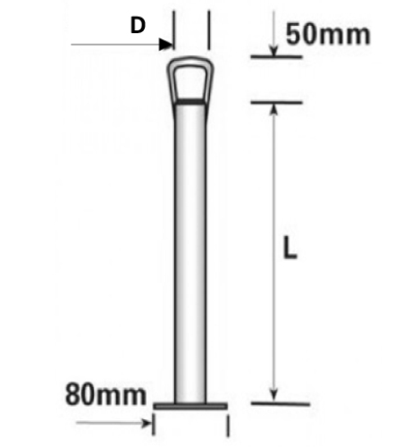Maypole Propstand With Handle 450 x 34mm (without clamps) MP22001 - MP22001Image2.png