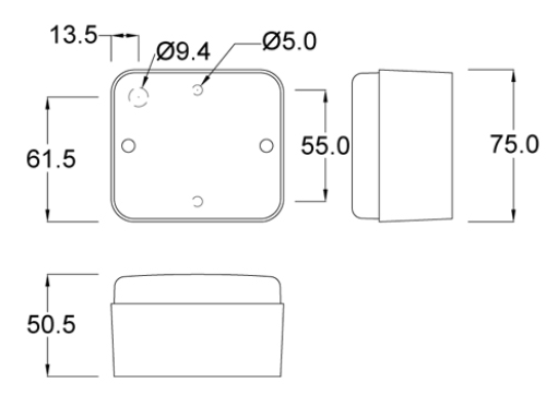Maypole AJBA Rear Fog Bulb Lamp (Trailer Lighting Boards) FR.20.001 MP22 - MP22Image3.png