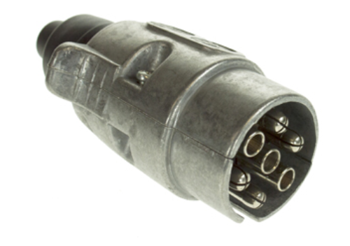 Maypole Professional 12N Type Nickel Plated 7 Pin Aluminium Plug MP24NB - MP24NB-Image1.png