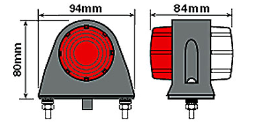 Maypole 12V Britax Outline Marker Lamp for Ifor Williams trailers MP37 - MP37Image3.png