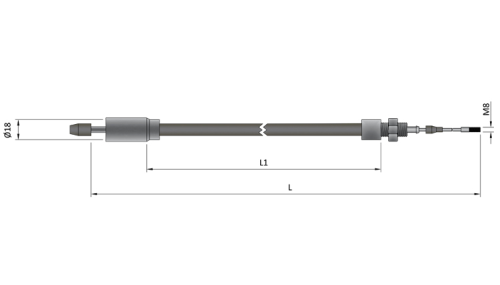 Maypole 930mm Longlife Detachable Bowden Cable, Knott/IWT Brakes MP41309 - MP41309Image2.png