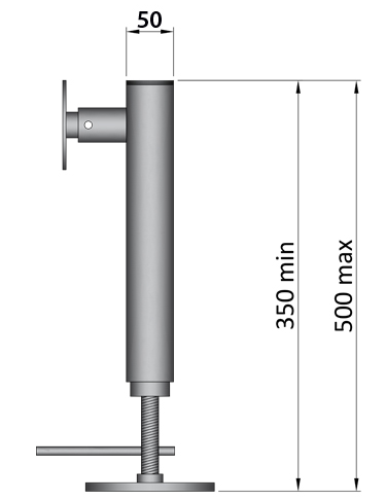 Maypole 1000Kg 350-500mm Swivel Jack for safe lifting of trailers MP4395 - MP4395Image2.png