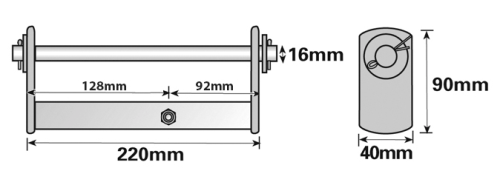 Maypole Boat Parallel Side Roller Bracket (For MP458 MP477 MP473) MP472 - MP472Image3.png