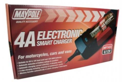 Maypole Intelligent Battery Charger - 4A - 6V/12V MP7423A - MP7423AImage.jpg