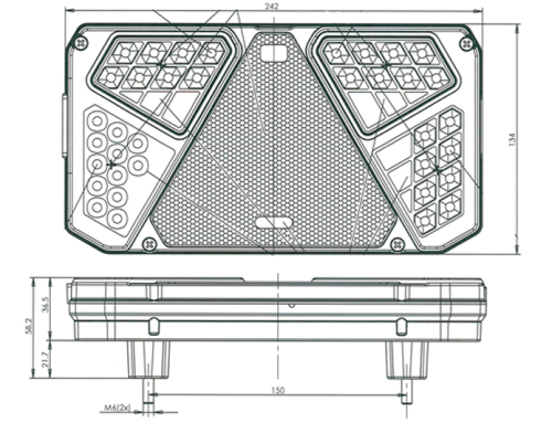 Maypole WAS 10-30V LED Right Hand Slimline Combination Lamp MP8826BR - MP8826BRImage5.png