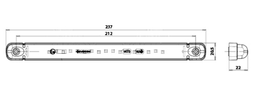 WAS 10/30V LED Stop Tail Indicator Slim Line Combination Lamp MP8843 - MP8843Image4.png