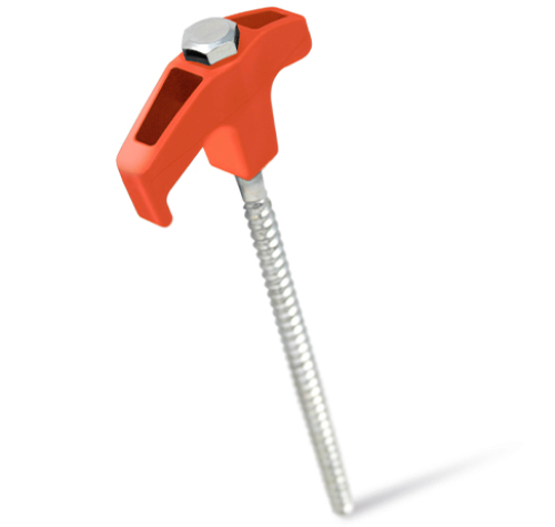 Maypole 20 x Bright Orange Heavy Duty Corkscrew Steel Pegs MP9550 - MP9550Image1.png