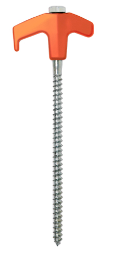 Maypole 20 x Bright Orange Heavy Duty Corkscrew Steel Pegs MP9550 - MP9550Image2.png