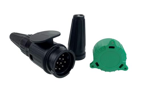 Maypole Caravan 12V 13 Pin Plastic Plug With Green Alignment Cap MP128MB - Maypole128MB.jpg