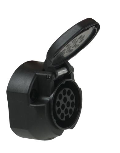Maypole 12V 13 Pin Plastic Socket With Fog Cut Out (caravan / trailer) MP1295 - Maypole1295B_open.jpg