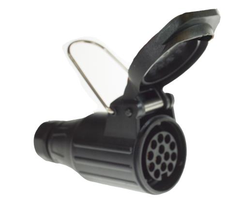 Maypole 8 Pin Extension Lead Socket with Integrated Hook MP1318 - Maypole1318B_open.jpg