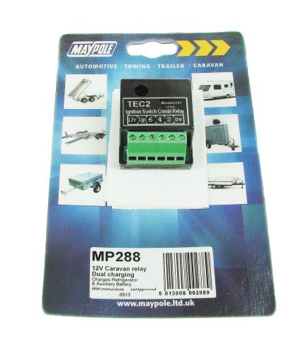 Maypole 20A Dual Charge Relay (charge a caravan leisure battery) MP288 - Maypole288DP.jpg