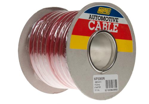 Maypole 10 Metre 170A 1x25mm² Red Single Cable MP3365R - Maypole3365R_1.jpg