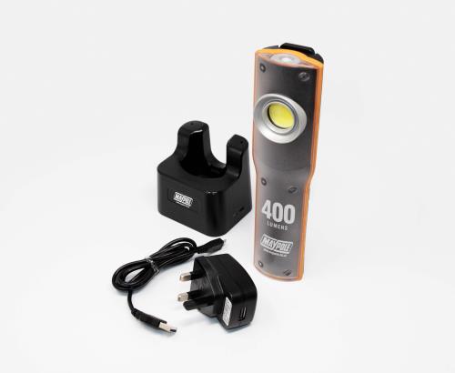 Maypole Powerful 400lm LED Pro Inspection Lamp for workshop MP4051 - Maypole4051Conponents400.jpg