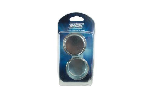 Maypole 2 x Neutral 48mm Steel Hubcap for ALKO Non-Euro Drums MP4153 - Maypole4153.jpg