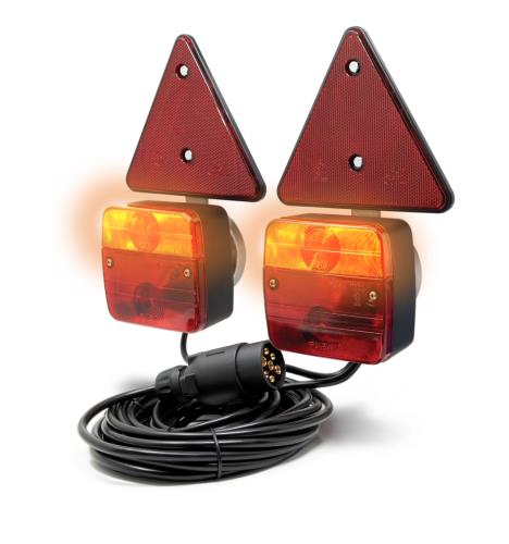 Maypole 12V Magnetic Lighting Pod Triangles and 10m Trailer Cable MP44922 - Maypole44912-22PLACEheroglow.jpg