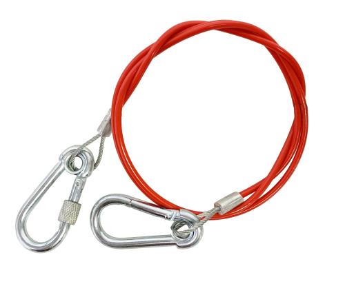 Maypole 1 Metre x 2mm Red Breakaway Cable (2x) Carabiner MP503 - Maypole503B.jpg