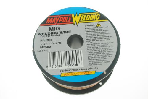 Maypole Welding 0.6mm Steel Wire 0.7Kg Spool for mig welders MP560 - Maypole560.jpg