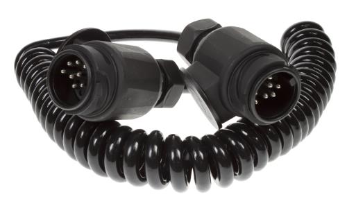 Maypole 2.5m 2×8 Pin Plugs & 8 Core Curly Connecting Lead MP5891 - Maypole5891.jpg