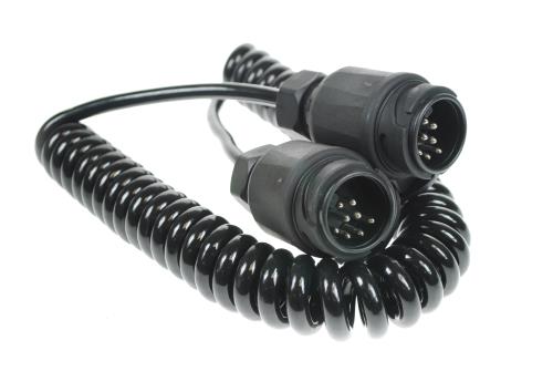 Maypole 2 × 8 Pin Plugs and 3 metre 8 Core Curly Connecting Lead MP5894 - Maypole5894.jpg