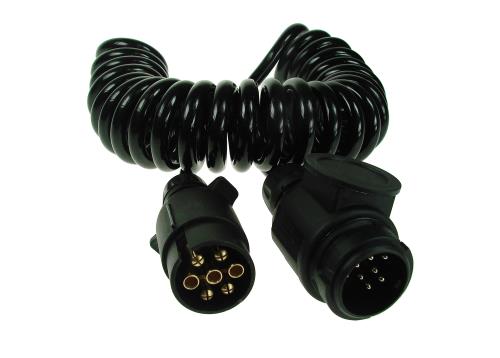 2.5m 7 to 8 Pin Curly Conversion Lead – 7 Pin Plug To 8 Pin (13 Pin Type) Plug MP5901 - Maypole5901.jpg