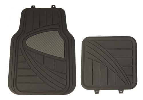 Maypole Heavy Duty Black/Grey PVC Car Mat Set (4) Trimmable to fit MP6354 - Maypole6354.jpg