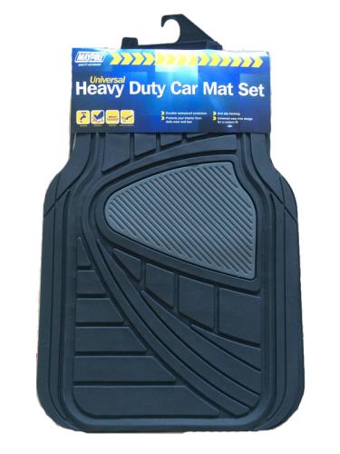 Maypole Heavy Duty Black/Grey PVC Car Mat Set (4) Trimmable to fit MP6354 - Maypole6354_DP.jpg